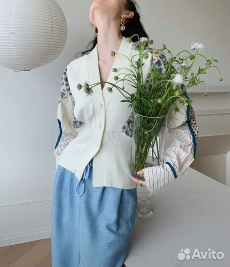 Стильная женская рубашка в стиле печворк