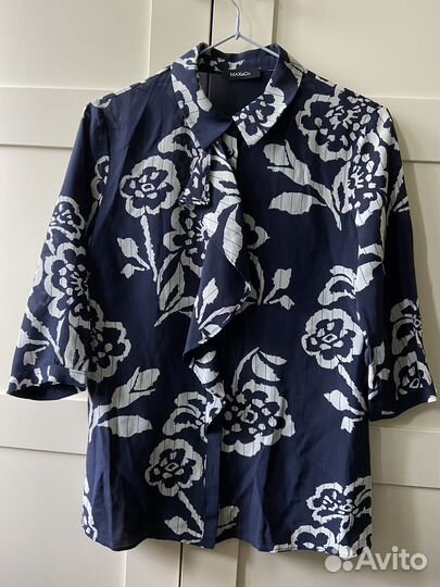 Блузка Max co синяя летняя