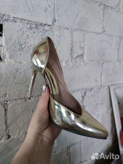 Туфли лодочки 37 розовое золото