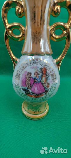 Антикварная Ваза галантные сцены