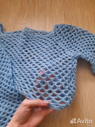 Кофта сетка вязаная