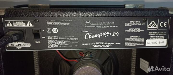 Комбоусилитель Fender Champion 20