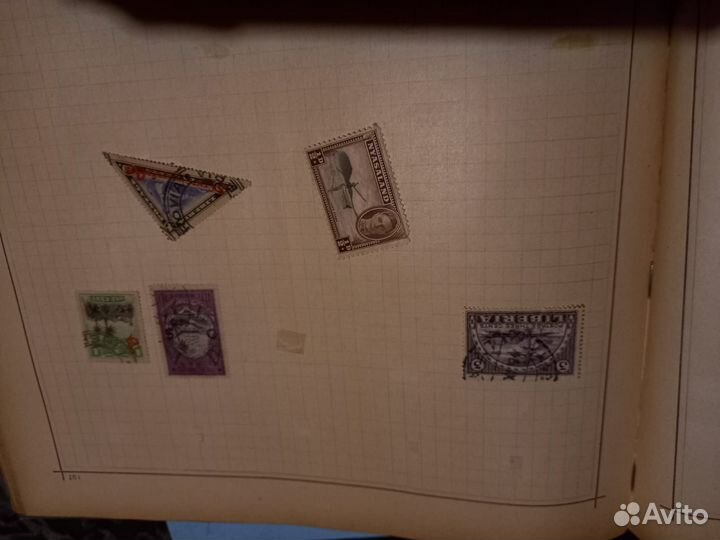 Старинный альбом с марками 1870 - 1942 гг