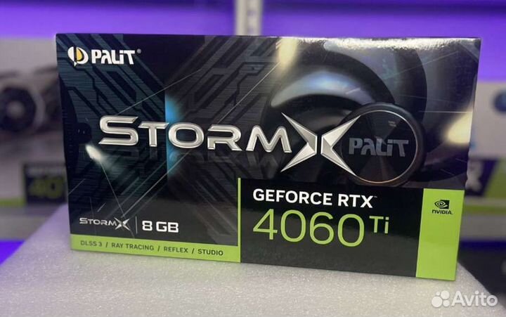 Видеокарты palit RTX 4060 Ti storm X новые рст