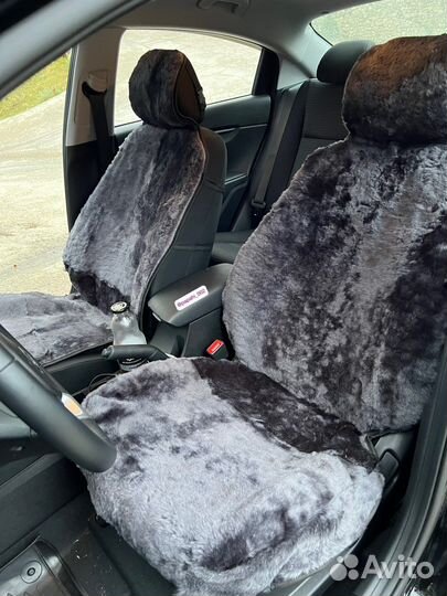 Меховые чехлы накидки серые