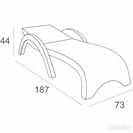 Шезлонг-лежак fiji с имитацией плетения ротанга