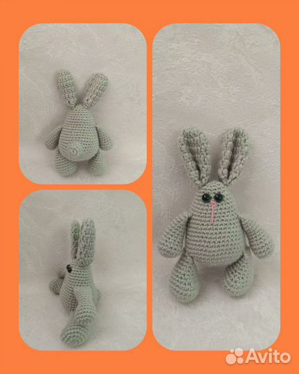 Вязаные игрушки Бык/ Заяц/ Йода/Мишка