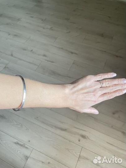 Браслет каркасный серебро