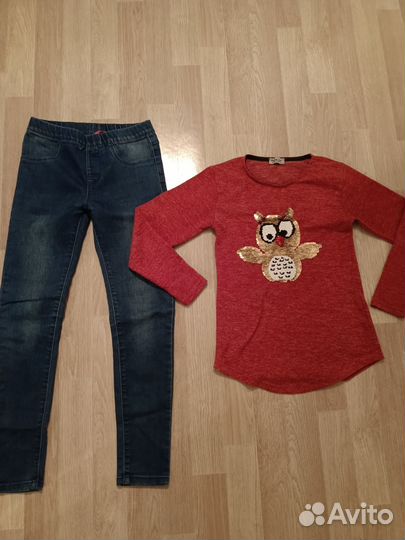 Джинсы и кофта для девочки