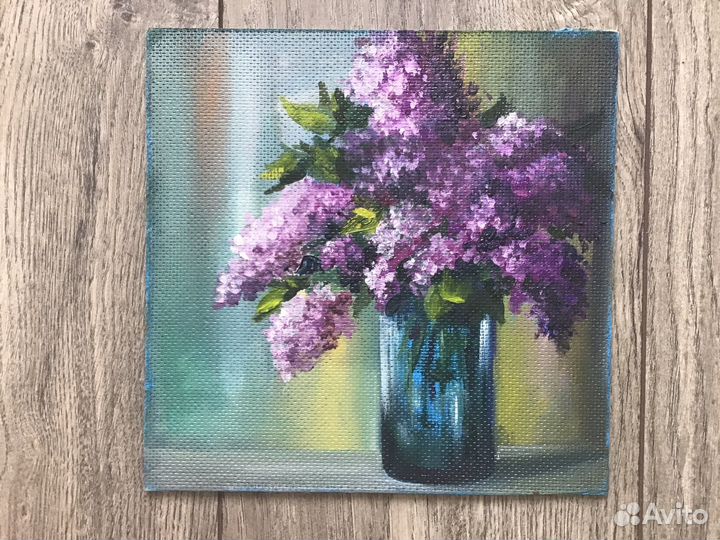 Картина маслом Сирень