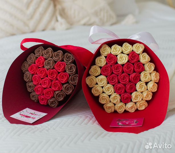 Съедобные букеты из шоколадных роз