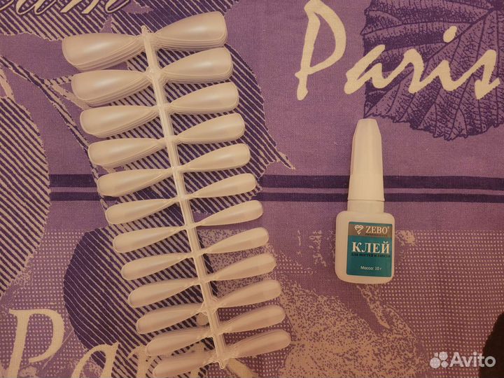 Типсы для наращивания ногтей с клеем