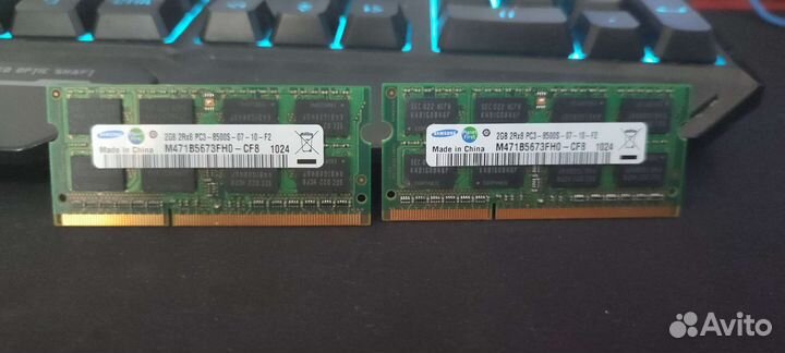 Оперативная память для ноутбука ddr3 2gb x 2