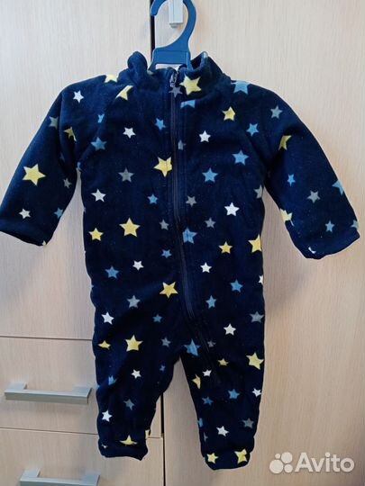 Флисовый комбинезон поддева 80р, 86 р