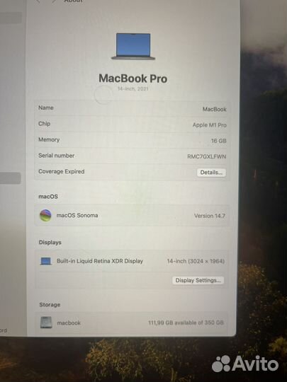 Macbook Pro 14 m1