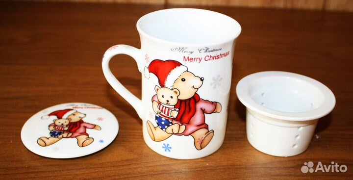 Кружка заварочная с фильтром сеткой и крышкой