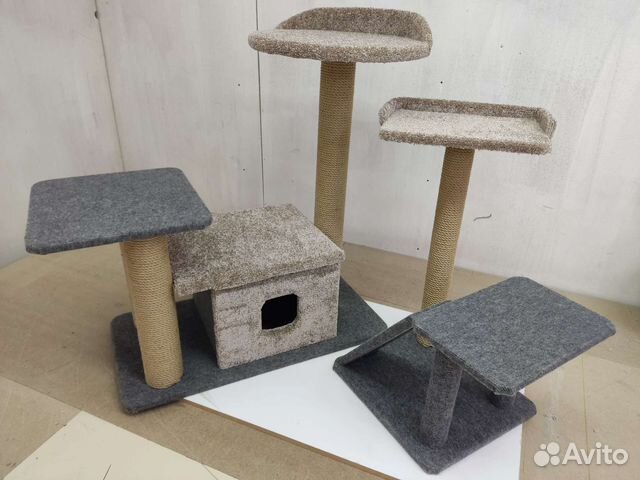 Когтеточка домик для кошки новый