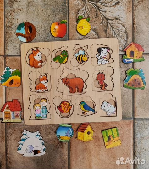 Пазлы деревянные