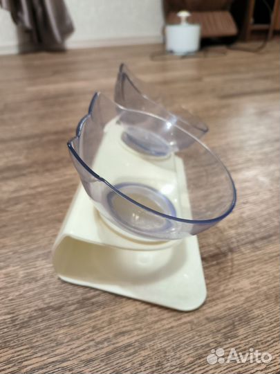 Двойная миска для кошек и собак бу