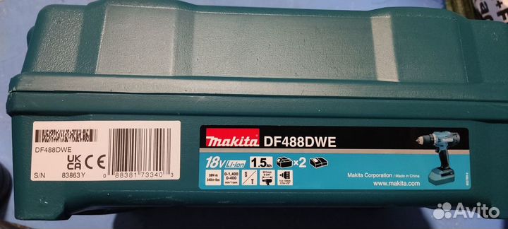 Дрель Шуруповерт Makita DF488DWE