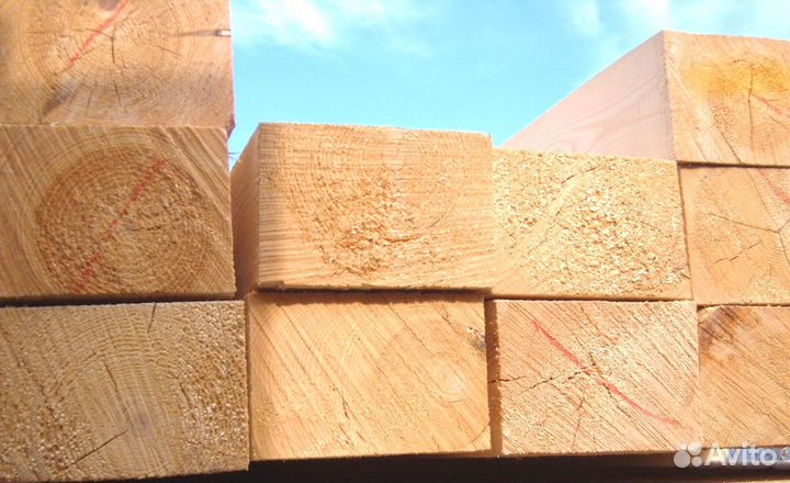 Строганный брус 90х140мм, сосна, гост