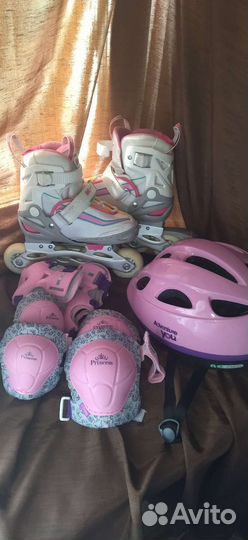 Роликовые коньки (ролики) детские с защитой