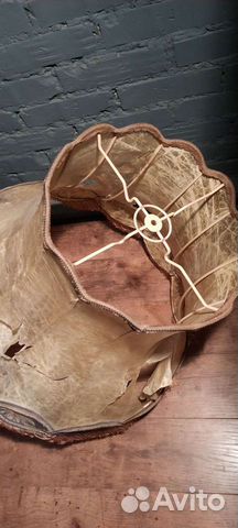 Огромный винтажный абажур. Торшер. Лампа