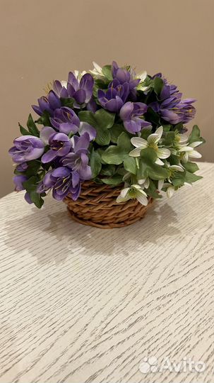 Флоксы искусственные в кашпо