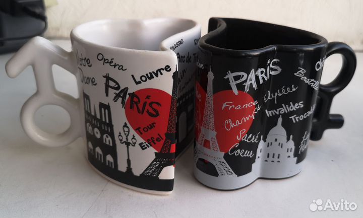 Парные кружки сердце