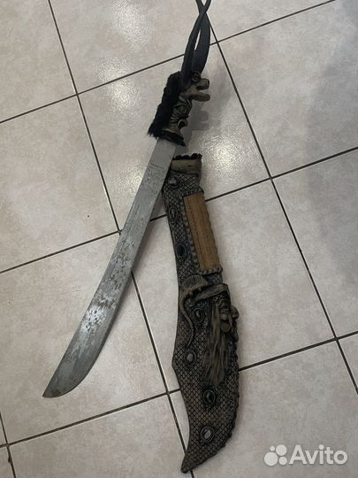 Мачете-маска в инкрустированных ножнах, Ю.Америка