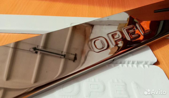 Накладки на пороги Opel Astra 2013 (нержавейка)