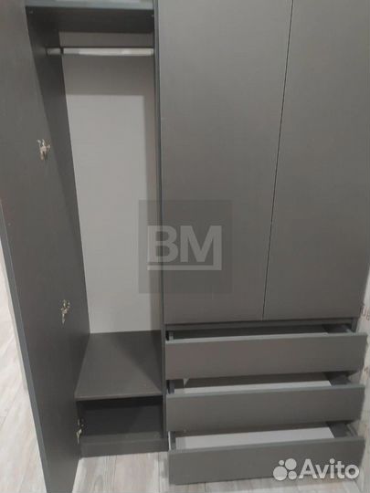 Шкаф распашной графит (аналог IKEA)