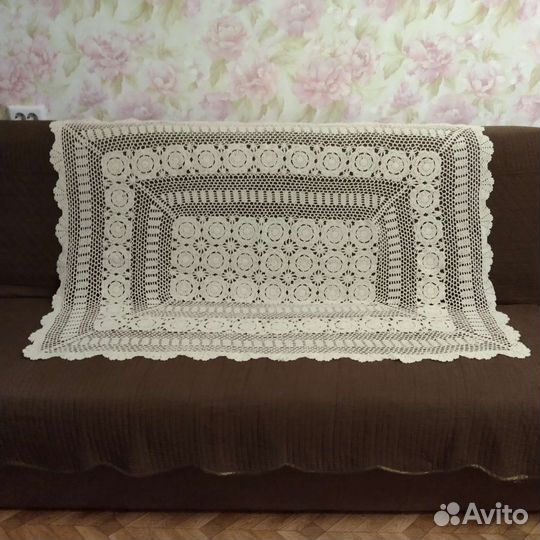 Скатерть кружевная ручной работы, хлопок
