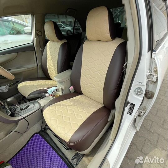 Авточехлы из экокожи toyota corolla axio 140