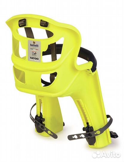 Велокресло bellelli Tatoo HandleFix, жёлтое Hi-Viz