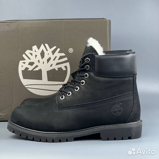 Черные Ботинки Timberland с мехом