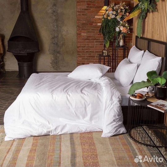 Комплект постельного Страйп Сатин, Турция