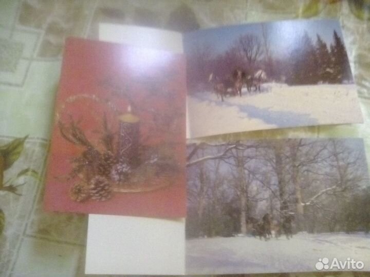 Открытки СССР чистые, новогодние, с 8 Марта