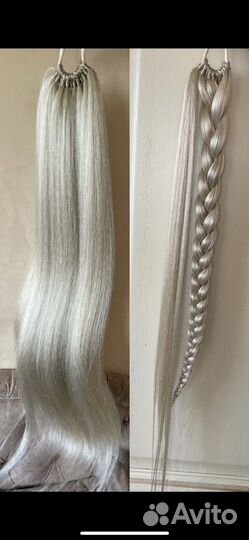 Хвост на резинке, накладной хвост шиньон, коса