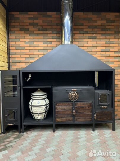 Мангал с зонтом