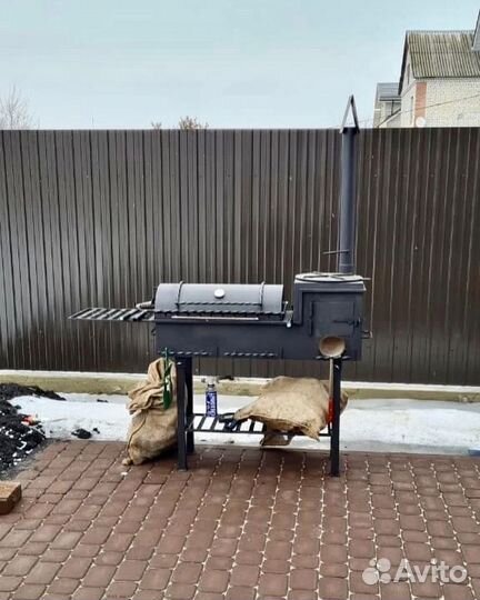 Мангал с колосниками (двойное дно) 5мм сталь