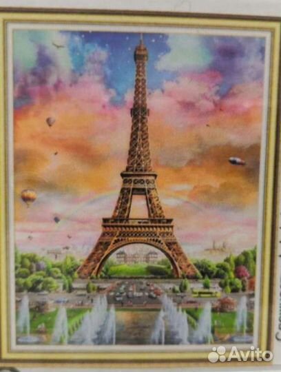 Алмазная живопись без рамки