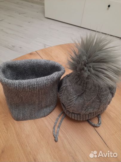 Комплект шапка и снуд детский
