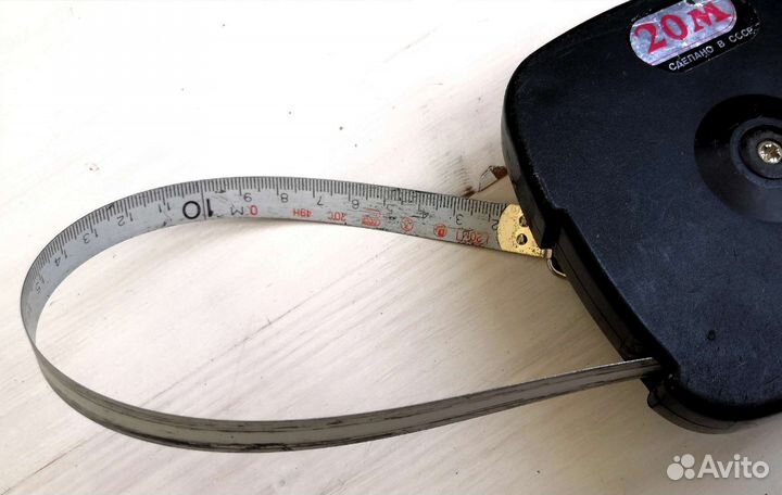 Рулетка стальная измерительная СССР 20 м зпк3