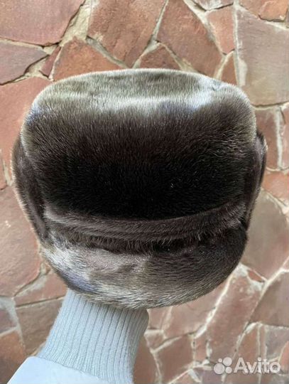 Норковая шапка мужская бу