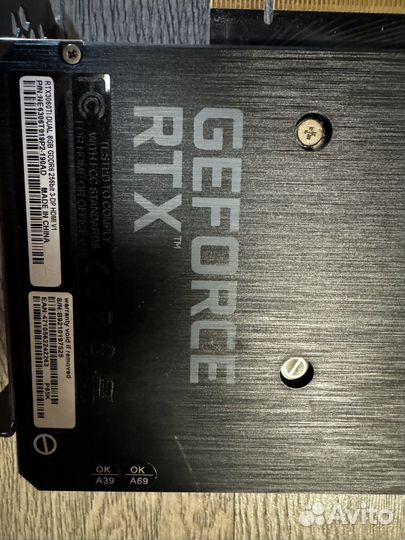 Видеокарта Palit Dual RTX 3060 ti 8gb гарантия