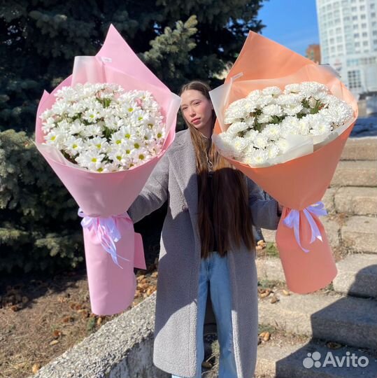 Большие Букеты из Хризантем