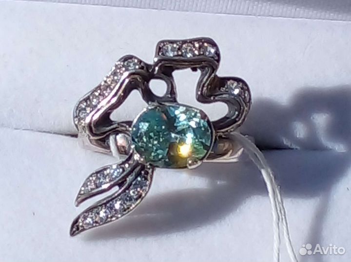 Серебряное кольцо с аквамарином