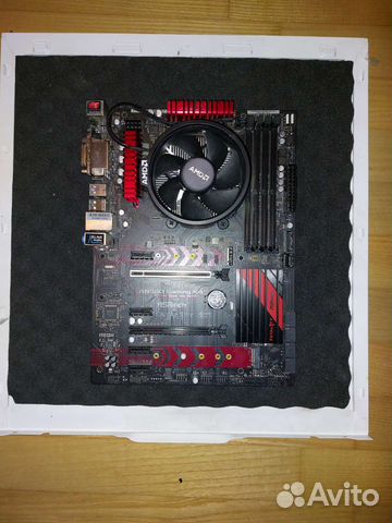 Ryzen 5 2600 с материнской платой и кулером