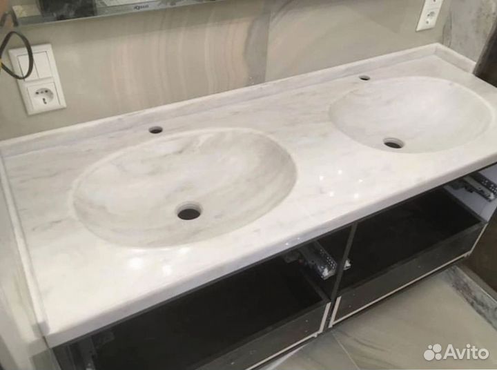 Столешница для ванной и кухни из искуственного кам